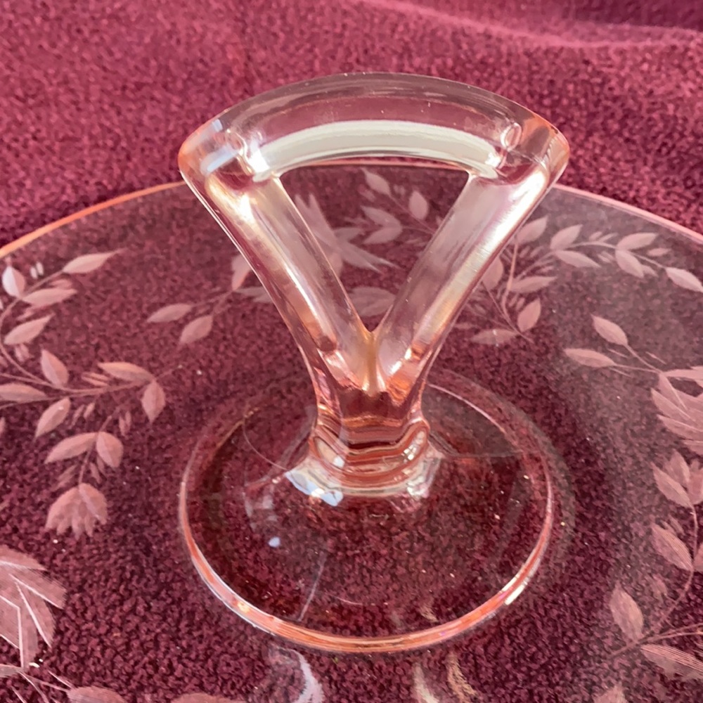Depression Glass Serving Plate - Vintage - Picture 2 of 5